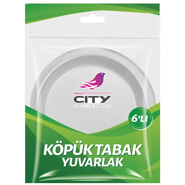 NEW CİTY KÖPÜK TABAK YUVARLIK 6 LI